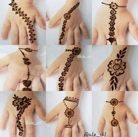 Cute and easy Mehndi designs for kids